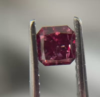 Purplish Red Square Radiant Diamond